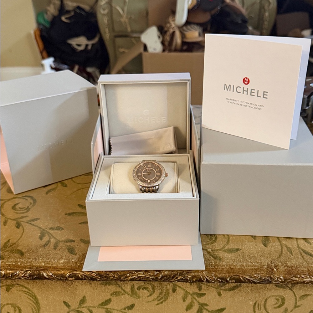 Michele Two-Tone Rose Gold and Silver Watch - Picture 10 of 10